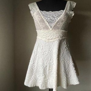 Free People Embroidered Peplum Tank